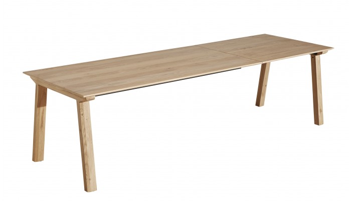 BROOK - Table 4 pieds 1 allonge de 100 cm en...