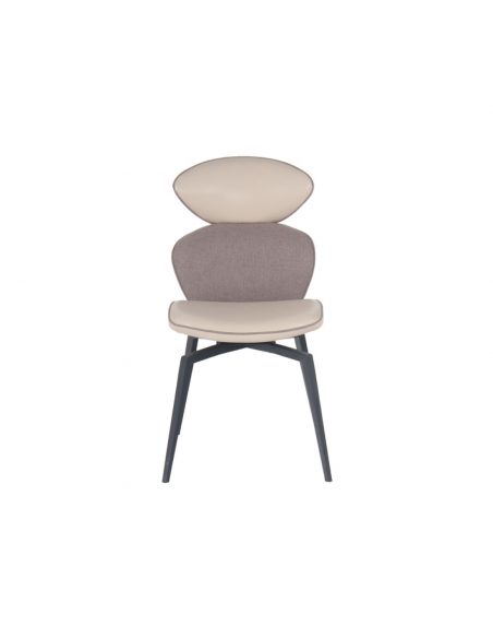 Chaise CALISSON bi-color avec assise pivotante 90° (droite/gauche) avec retour automatique